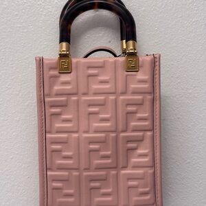 Fendi Pink Mini Bag with Gold Accents